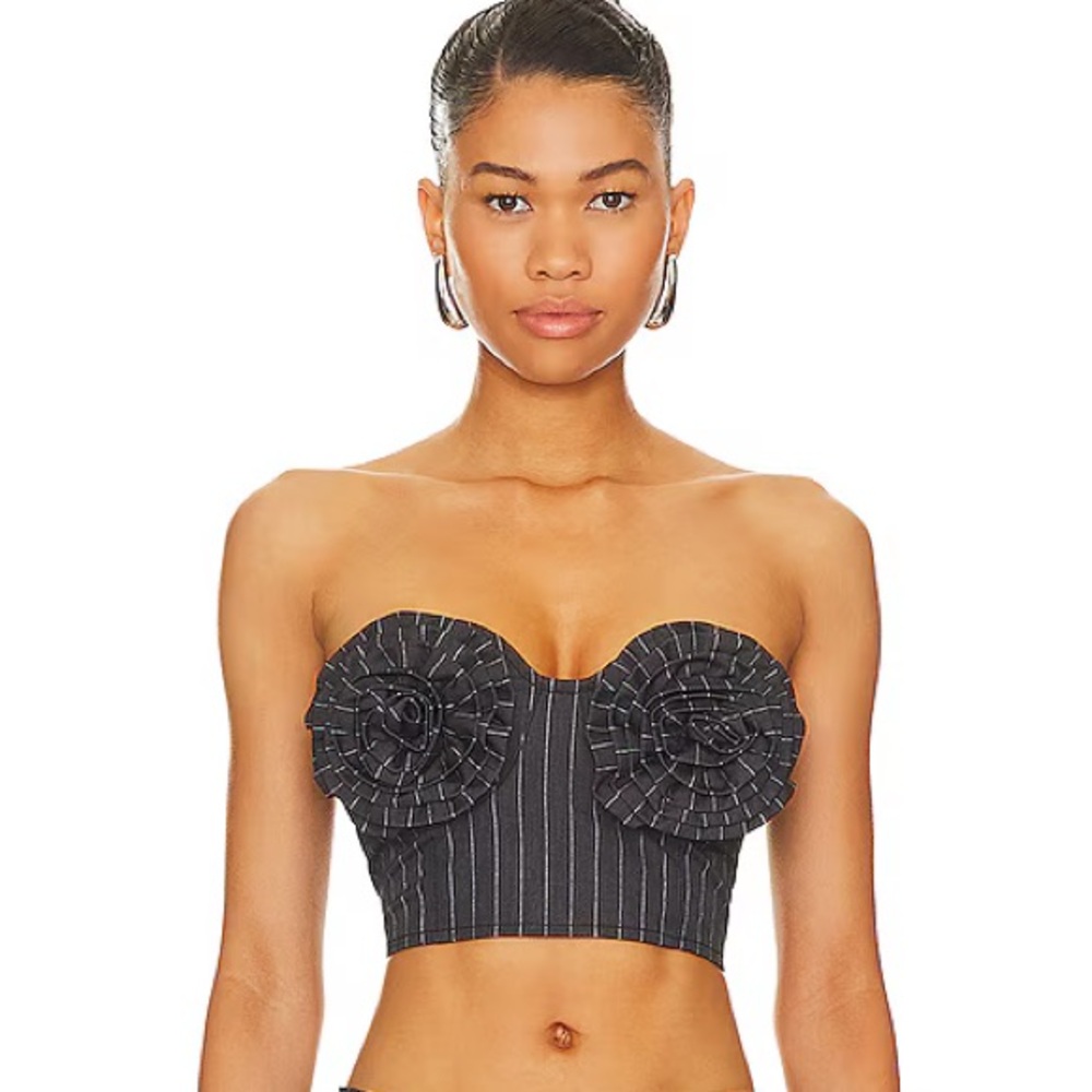 AFRM Kiki Stripe Crop Corset Top